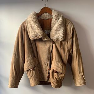 Vintage Avanti Suede bomber fur jacket